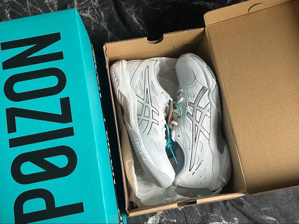 custom review-ASICS Гель Ракета 11 Низкий Топ Бадминтон Обувь Женская Белая