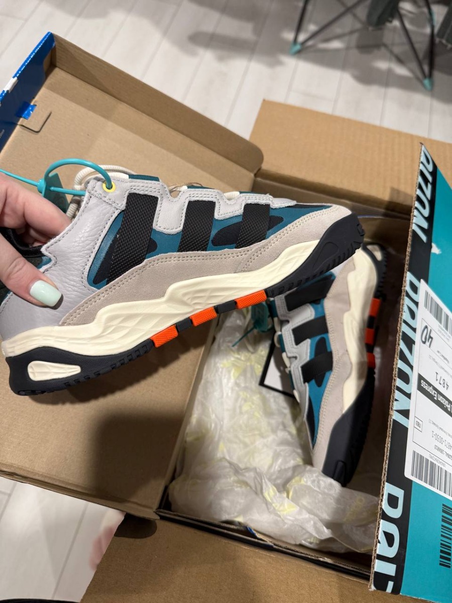 custom review-Adidas Originals Niteball Устойчивый к истиранию Низкий Топ Повседневная обувь Унисекс Серый Зеленый