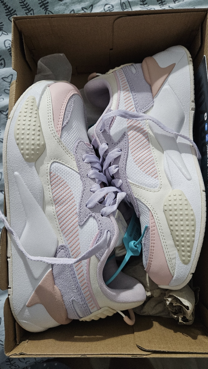 custom review-PUMA RS X Конфетный цвет Низкий Топ Casual Женский Белый Розовый Фиолетовый