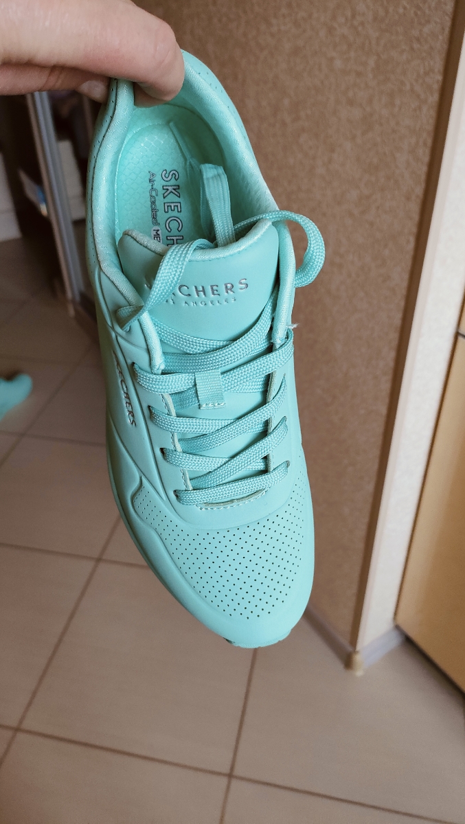 custom review-Skechers Uno Low Топ Casual Женский Светло-Синий
