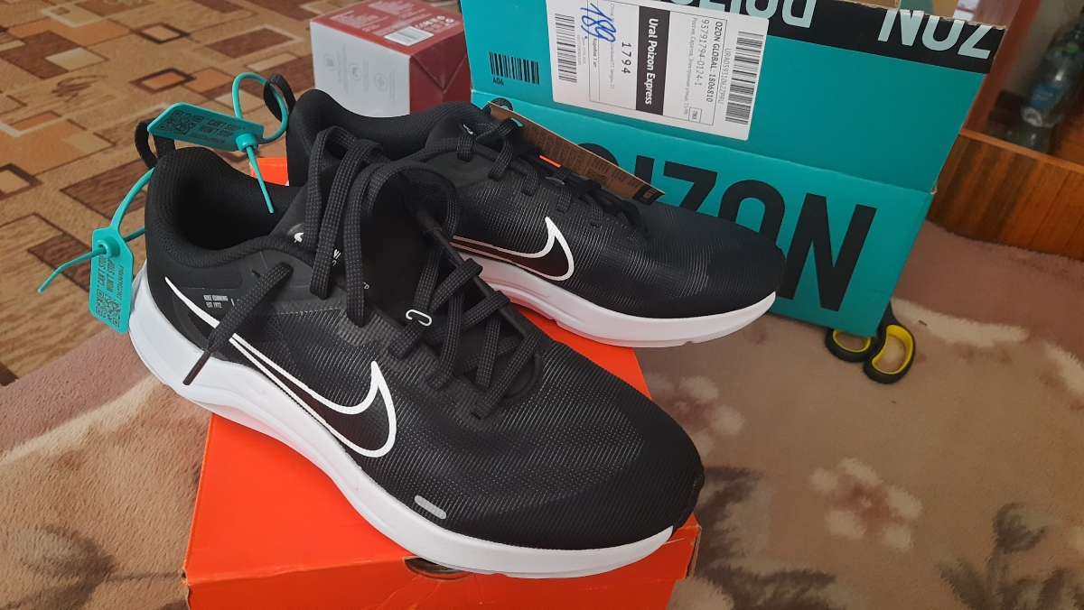 custom review-Nike Downshifter 12 Slip-on Устойчивый к истиранию Дышащий Низкий Топ Повседневные Беговые кроссовки Мужские Черные