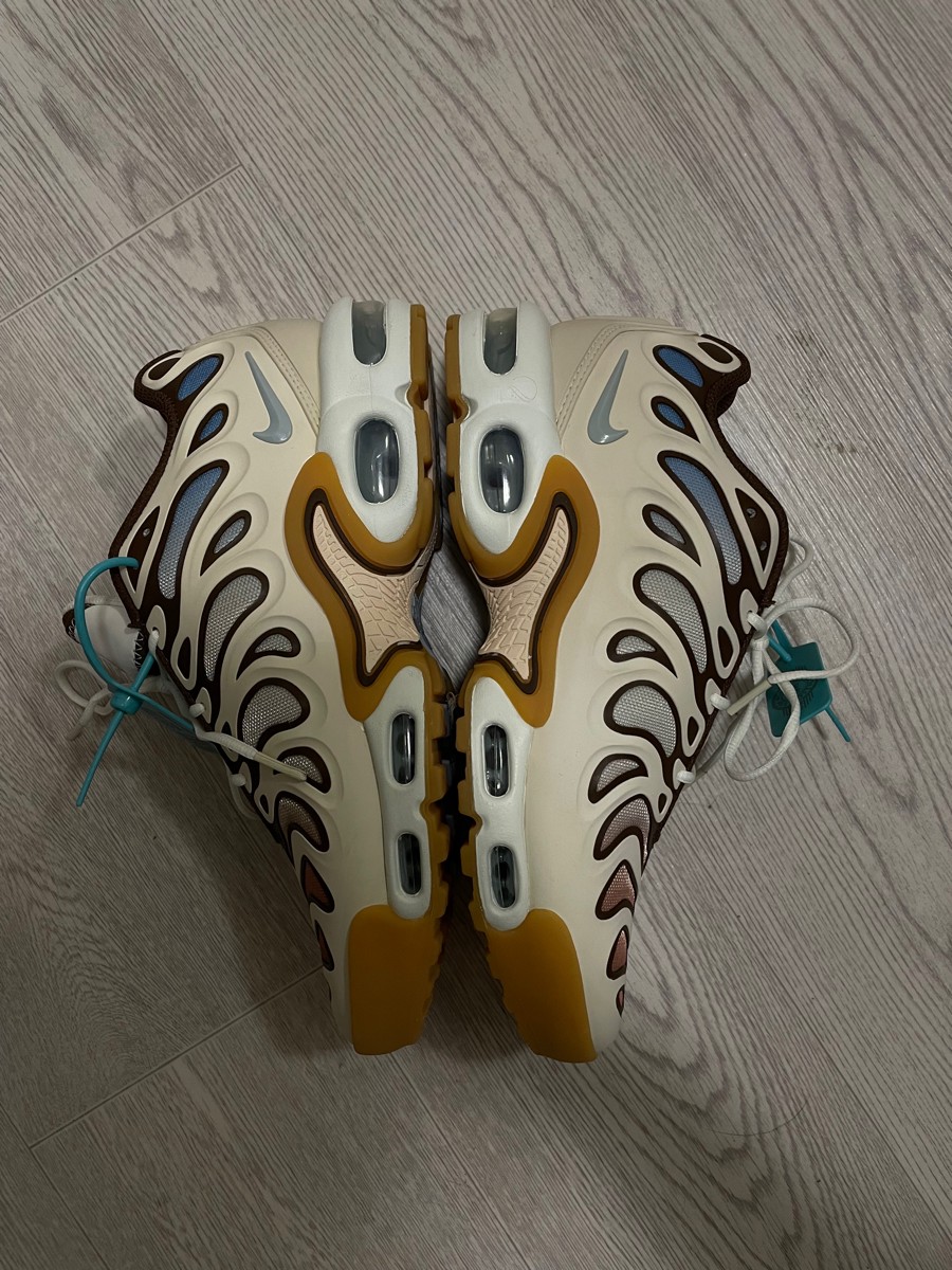 custom review-Nike Air Max Plus Drift Low Топ Повседневный Унисекс Бежевый Коричневый Синий