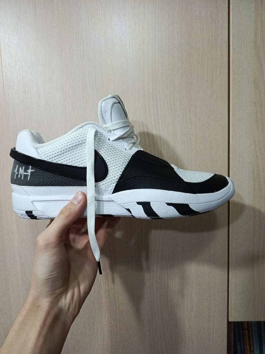 custom review-Nike Ja 1 Ja Morant 1 Баскетбольные кроссовки Low Топ Черный белый Мужской