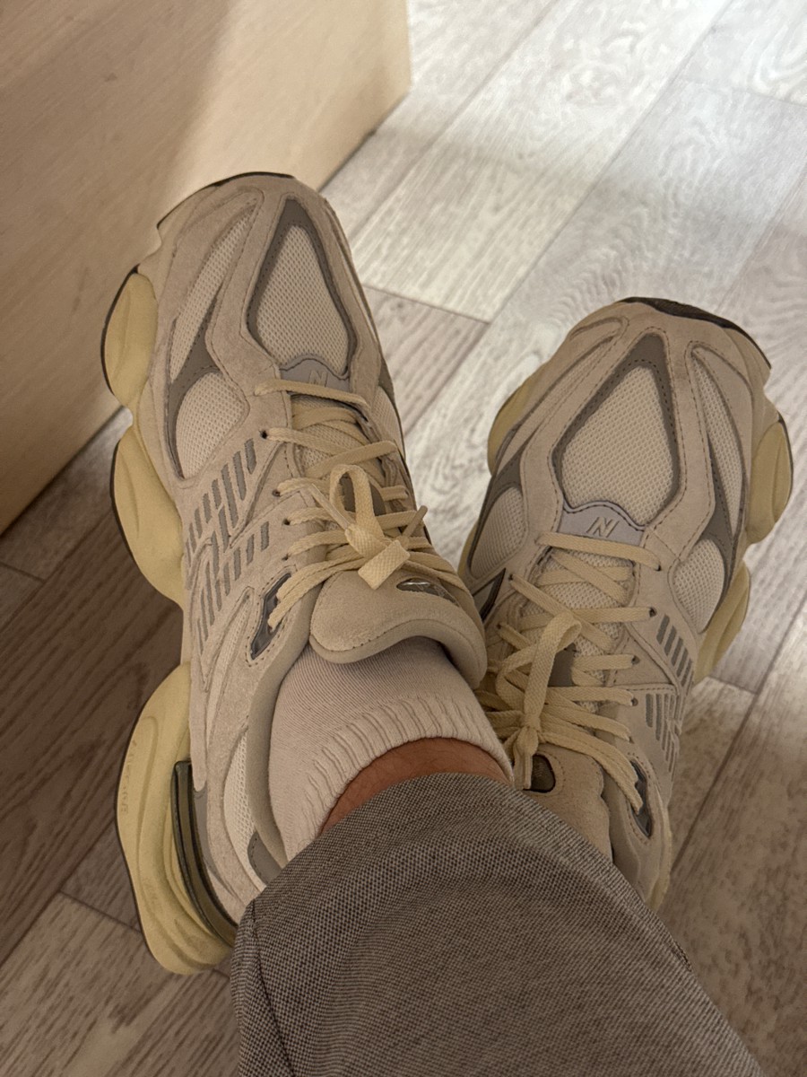 custom review-New Balance NB 9060 Амортизаторы Slip-resistant устойчивые к истиранию Низкий топ Casual Унисекс Серый Белый