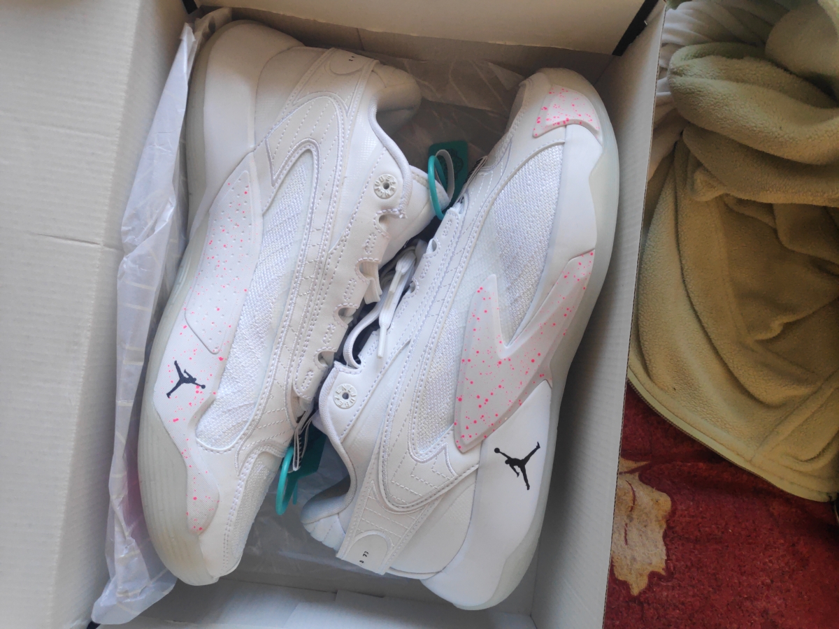 custom review-Джордан Luka 2 PF Шокабойнеры Противоскользящие Устойчивые к истиранию Низкий Топ Баскетбольные Кроссовки Мужской Белый Азиатская Версия