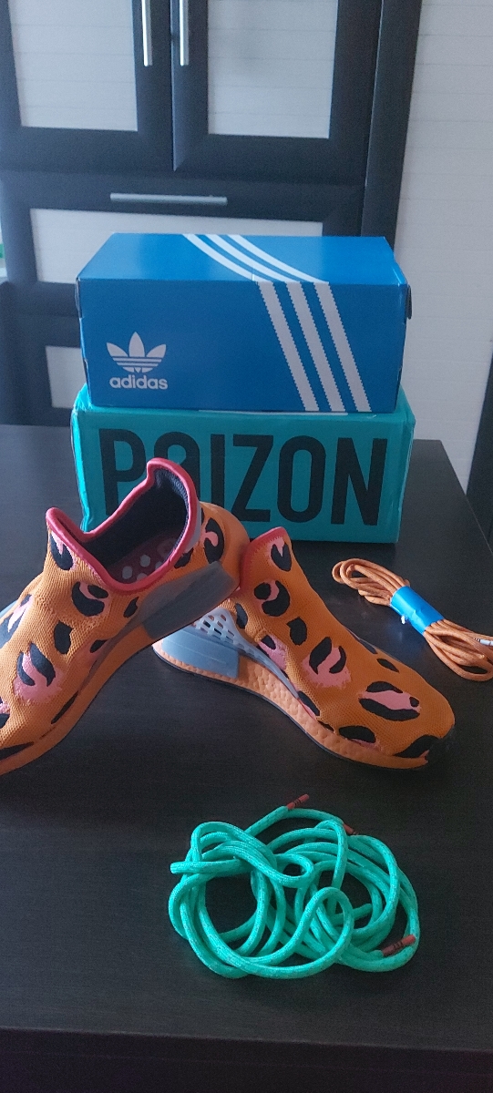 custom review-Pharrell Williams x Adidas Originals NMD Hu 'Cheetah' Low Топ Кэжуал Унисекс Оранжевый Желтый