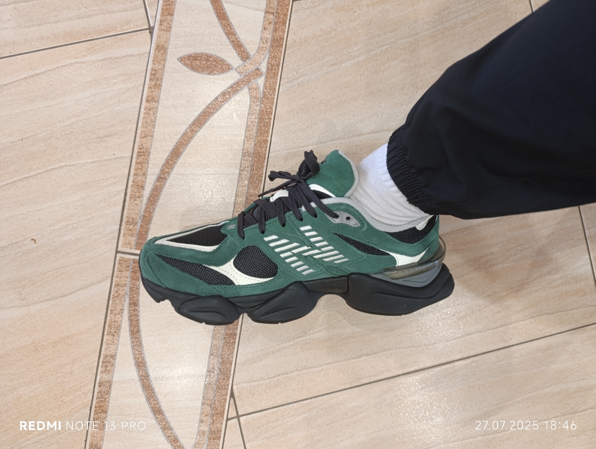 custom review-New Balance NB 9060 Амортизаторы Slip-resistant устойчивые к истиранию Низкий топ Повседневная обувь Унисекс Зеленый Белый