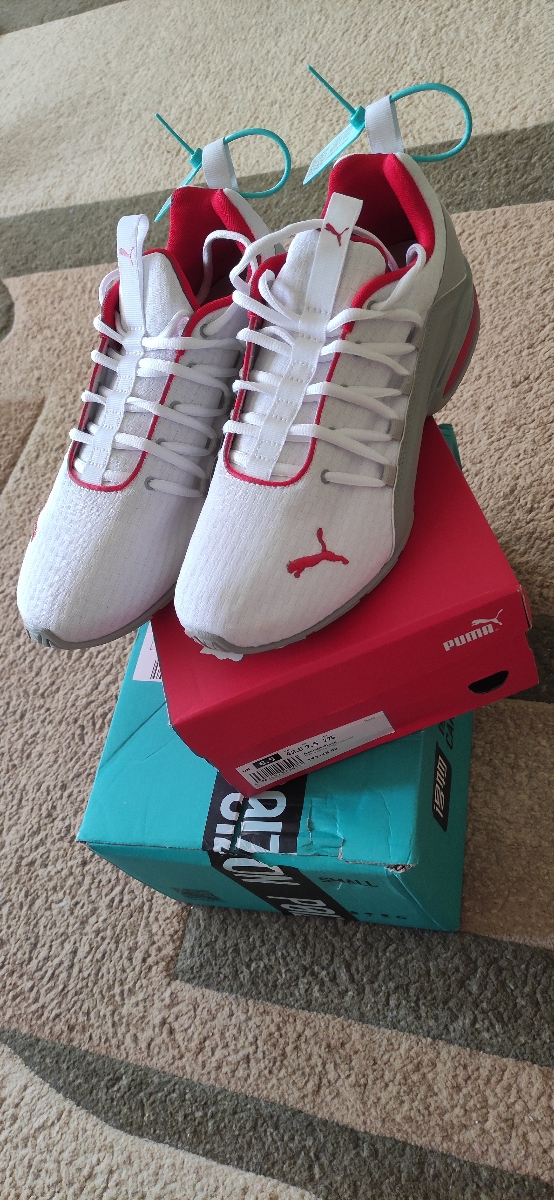 custom review-PUMA Axelion Дышащий Низкий Топ Повседневный Городской Коммутер Беговые кроссовки Мужской Белый Красный