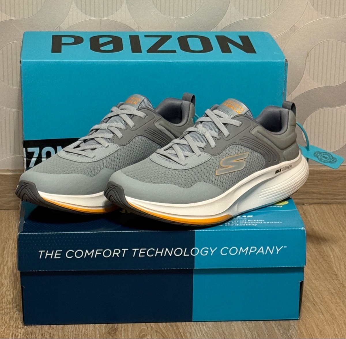 custom review-Skechers Низкий Топ Беговые Кроссовки Мужские Светло-Серые