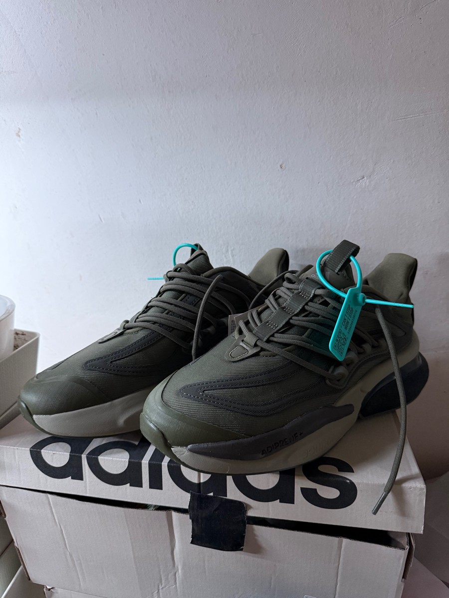 custom review-adidas Alphaboost V1 Износостойкий и Легкий Низкий Топ Повседневные Беговые Кроссовки Мужские Черные Зеленые