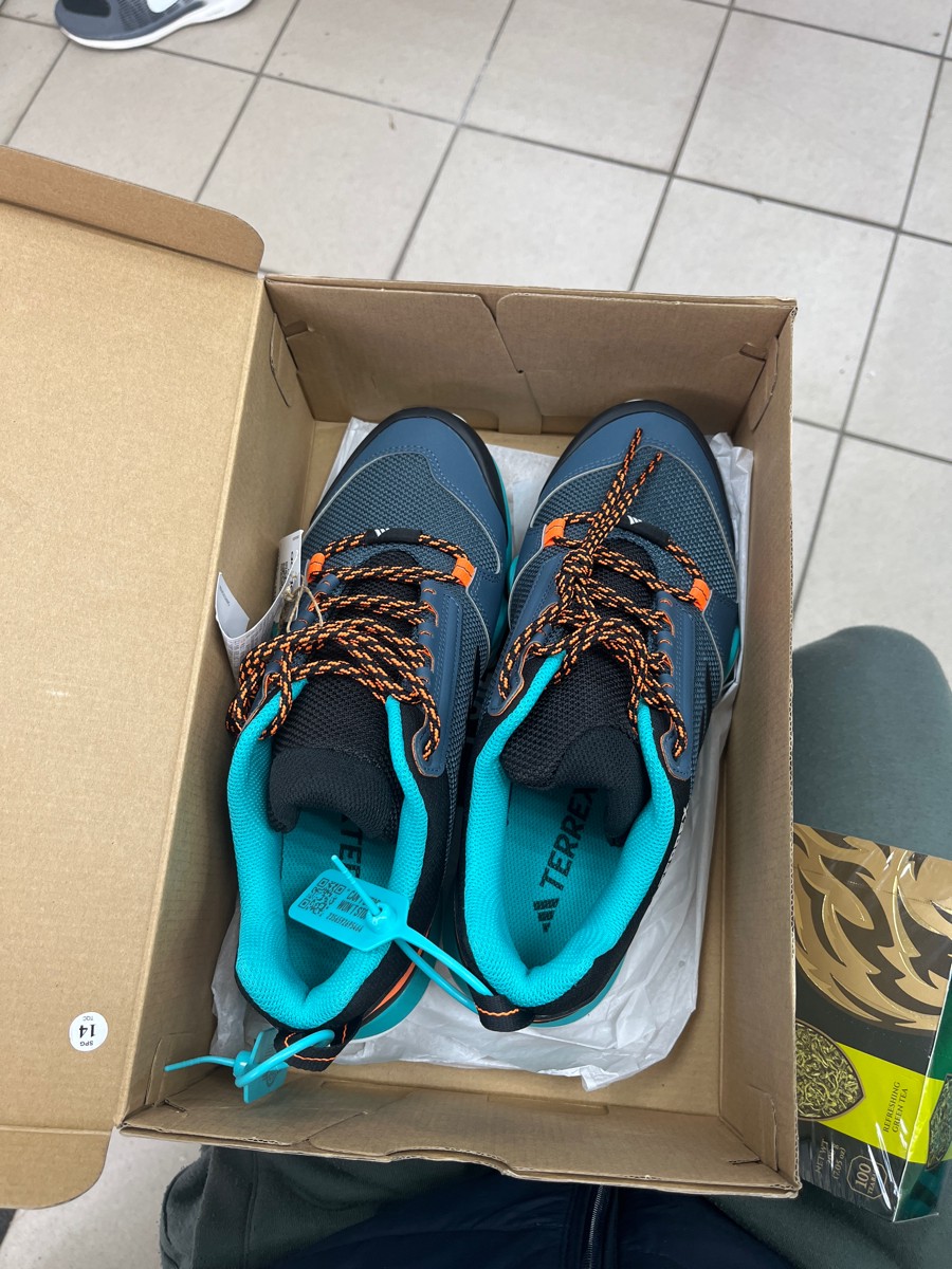 custom review-adidas Terrex AX3 Противоскользящий Устойчивый к истиранию Низкий Топ Уличная обувь Мужская Серый Синий