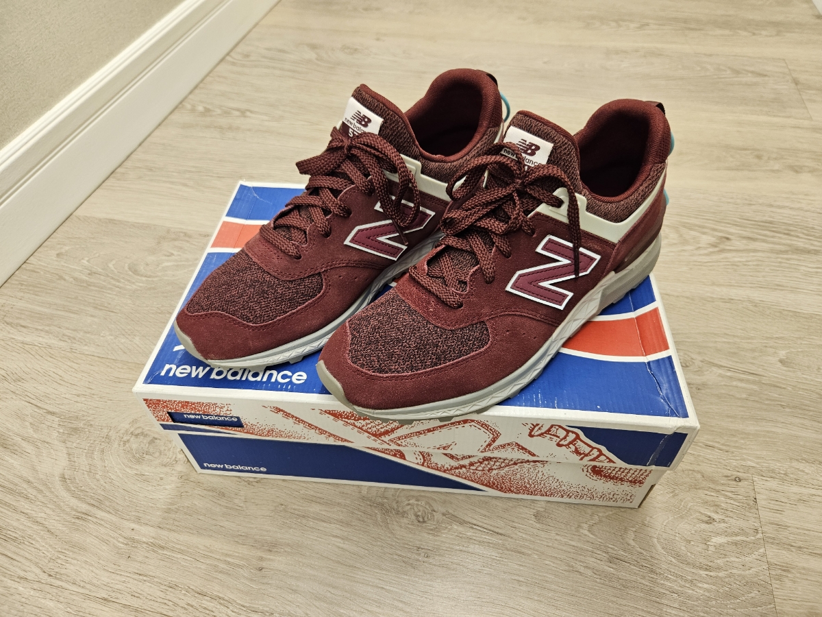 custom review-New Balance NB 574 Sport Low Топ Повседневная обувь Унисекс Бордовый