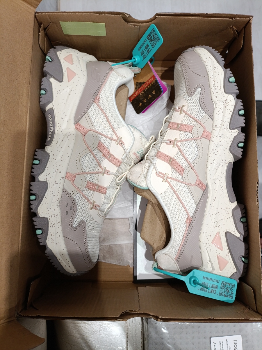 custom review-Skechers Высота Увеличивающая Устойчивая к Износу Дышащая Низкий Верх Уличная Обувь Женская Серый Белый