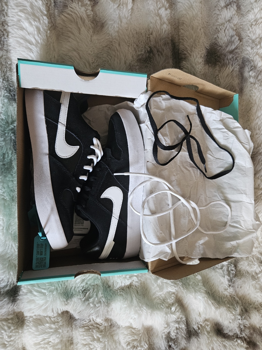 custom review-Nike SB Delta FORCE Vulc Low Топ Скейтборд Кроссовки Унисекс Черный Белый