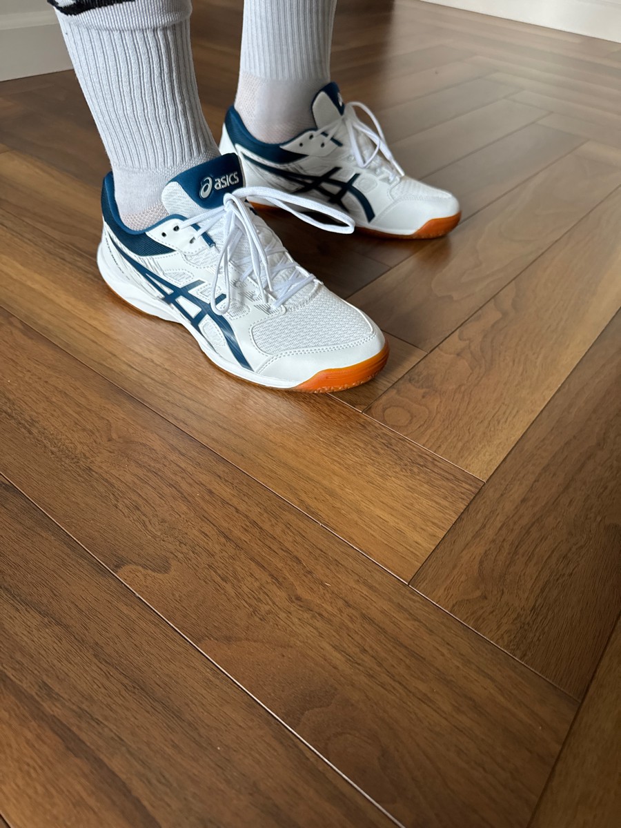 custom review-ASICS Attack Hyperbeat 4 Low Топ Кроссовки для тренировок Унисекс Белый Синий