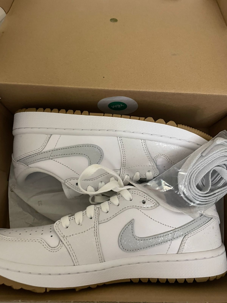 custom review-Jordan Air Jordan 1 LOW GOLF Low Топ Винтажные баскетбольные кроссовки Унисекс Белый