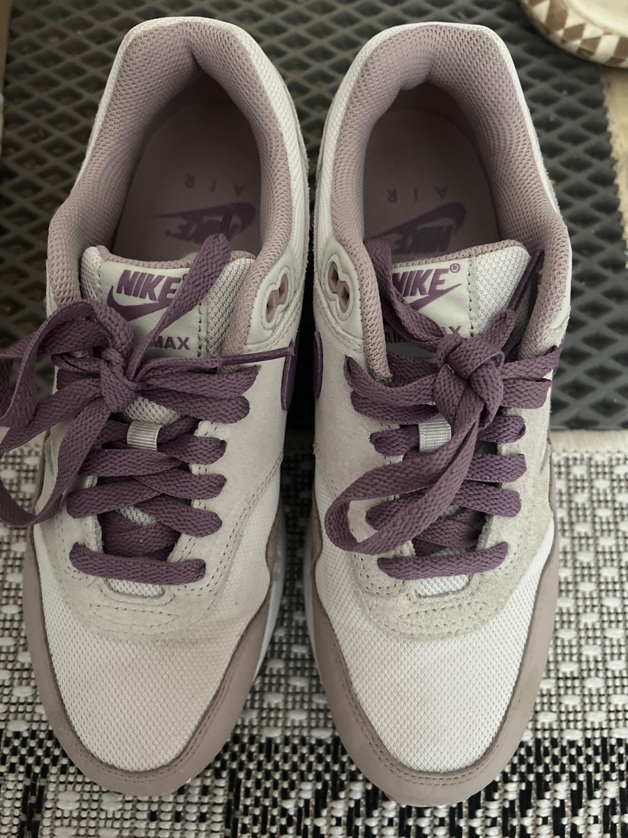 custom review-Nike Air Max 1 SC Low Топ Casual Унисекс Бежевый Фиолетовый