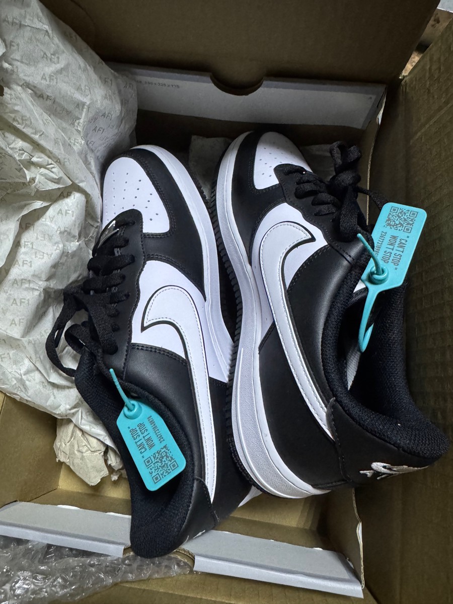 custom review-Nike Air FORCE 1 'Панда' Устойчивые к истиранию Низкие Кроссовки для скейтбординга Унисекс Белый Черный