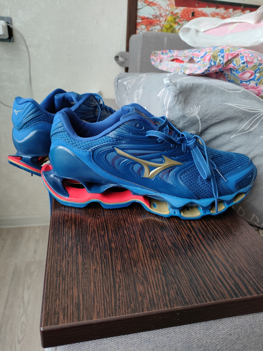 custom review-Mizuno Wave Prophecy 12S Беговые кроссовки Низкий топ Темно-синий Унисекс