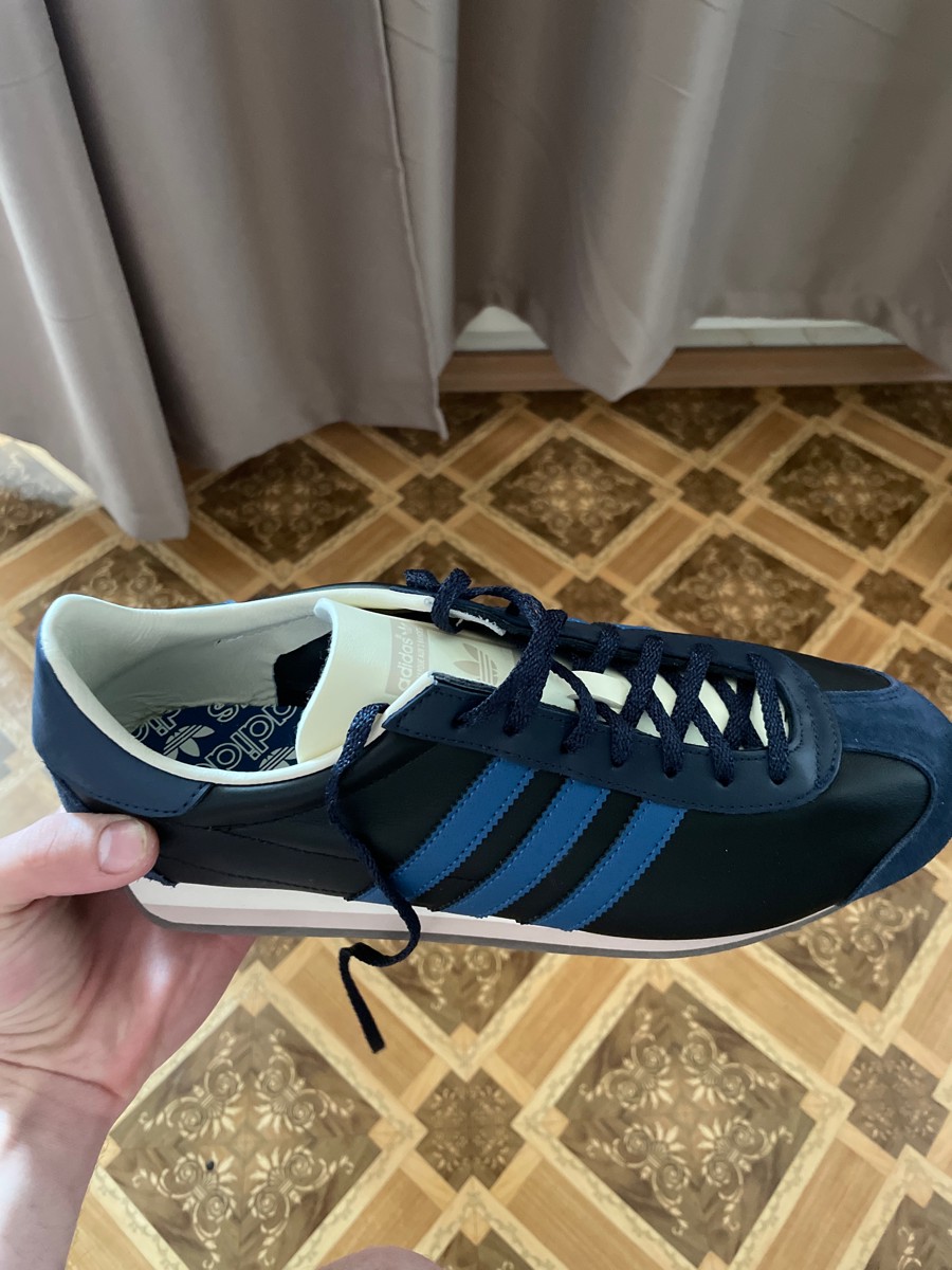 custom review-Adidas Originals COUNTRY OG Slip-resistant Low Top Casual Unisex Black Blue Adidas Originals COUNTRY OG Slip-resistant Низкий Топ Casual Унисекс Черный Синий