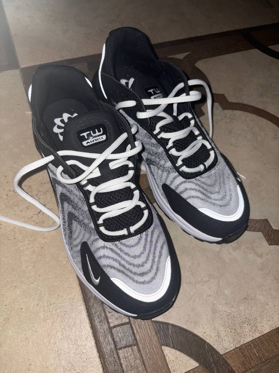 custom review-Nike Air Max TW Pour Плюс Возраст Устойчивость к истиранию Поддержка Низкий Топ KIDS Lifestyle Shoes Черный Белый