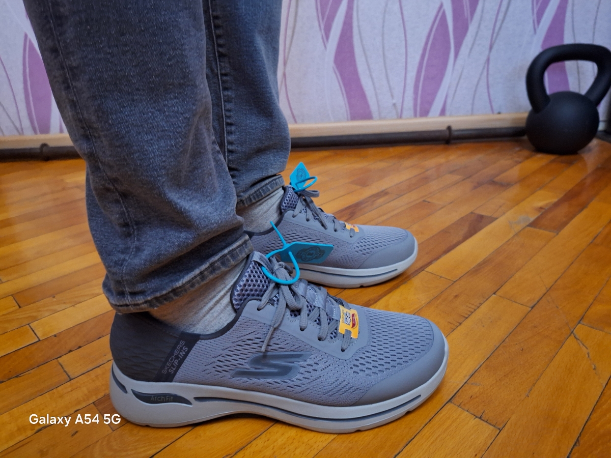 custom review-Skechers Go Walk Arch Fit Устойчивый к истиранию Низкий Топ Casual Мужской Серый