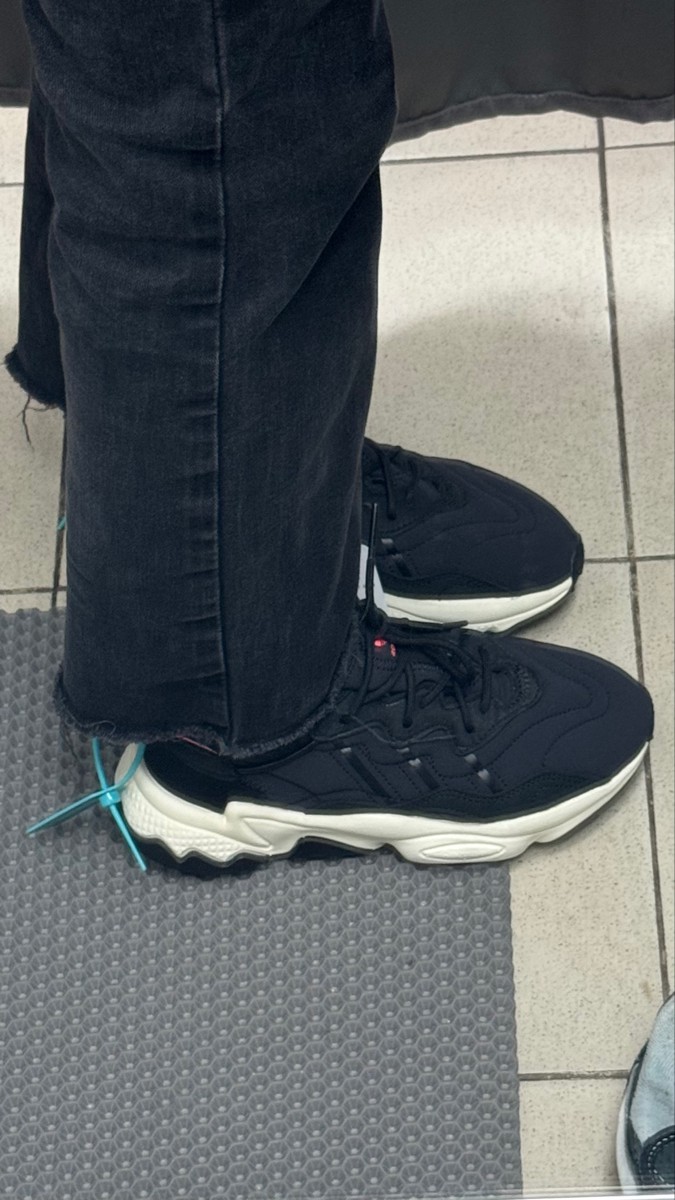 custom review-Adidas Originals Ozweego Slip Резистентный к истиранию Низкий Топ Casual Унисекс Черный Белый Розовый