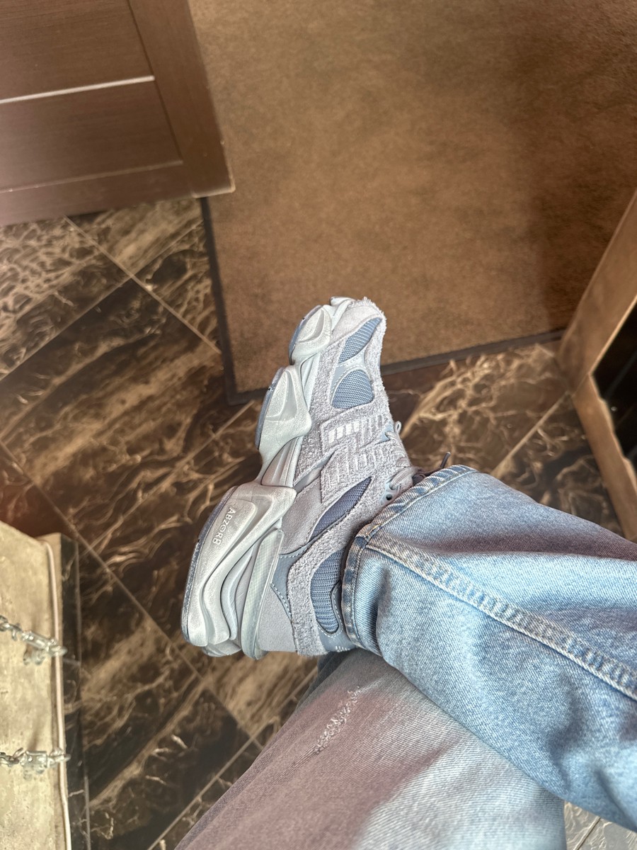 custom review-New Balance NB 9060 Амортизация Устойчивость к истиранию Дышащая поддержка Низкий верх Повседневная обувь Унисекс Серый Фиолетовый