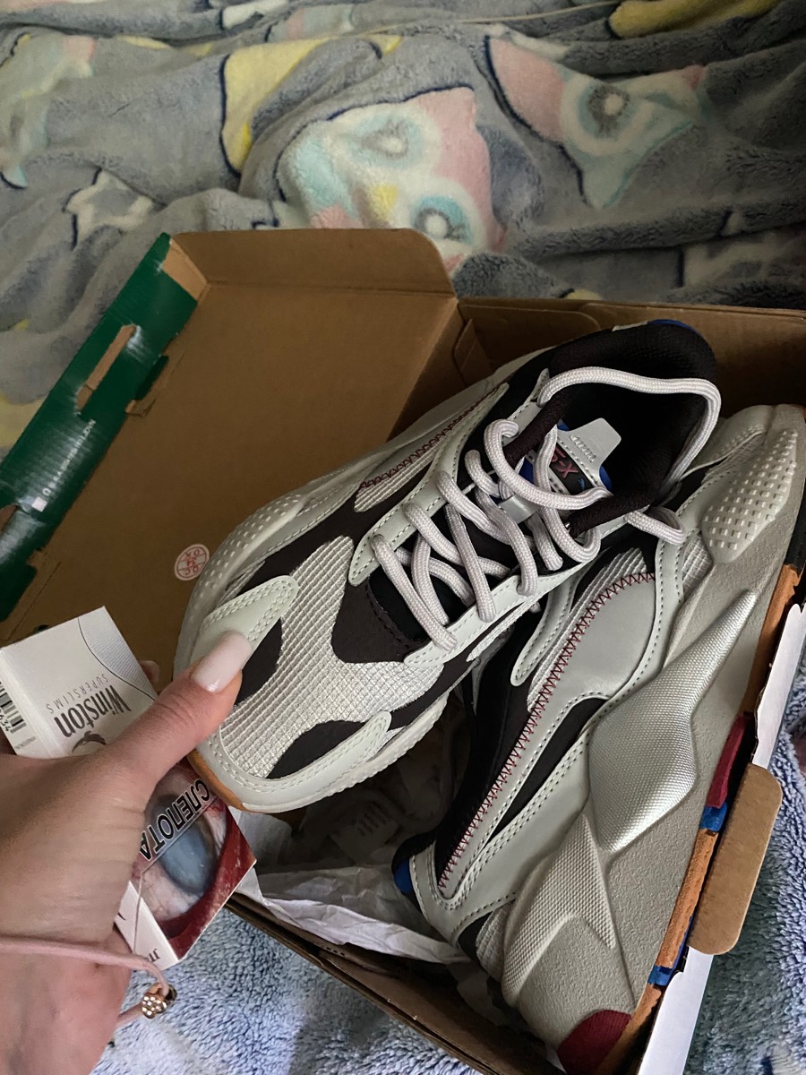 custom review-PUMA RS X Abrasion Resistant Низкий Топ Casual Унисекс Серый Черный Серебряный