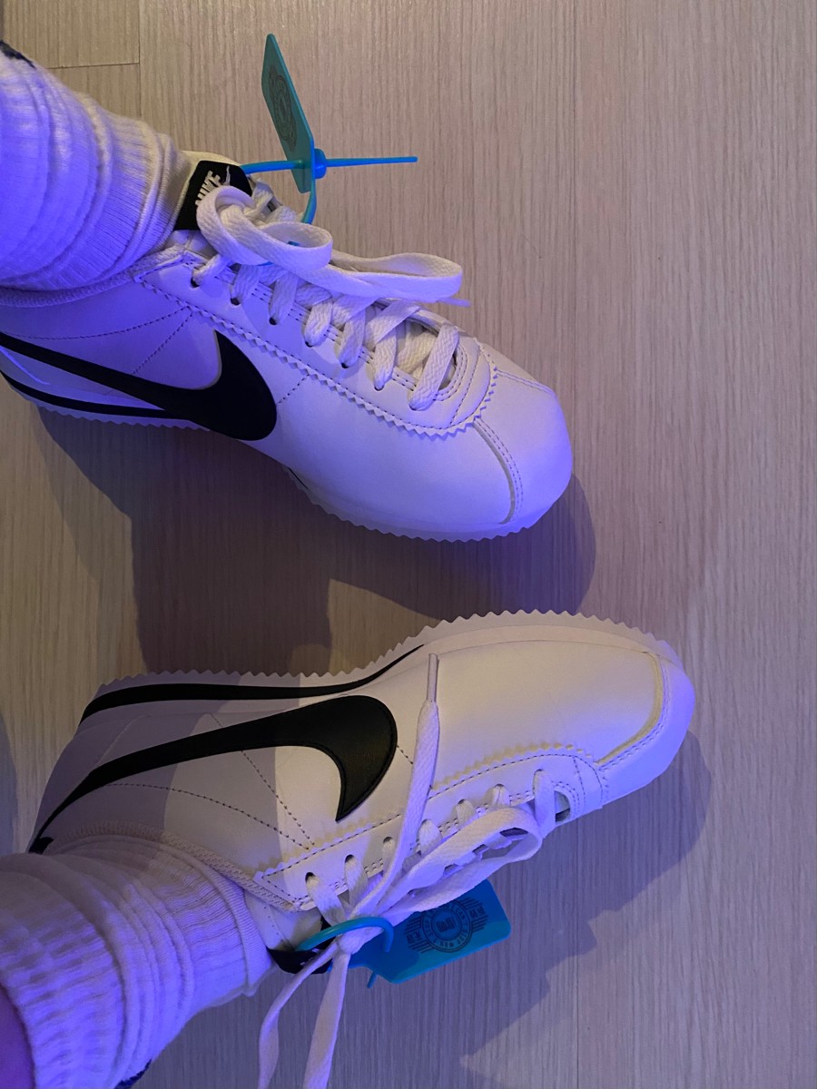 custom review-Nike Classic Cortez Slip-resistant Abrasion-resistant Low-top Беговые кроссовки Женские Черный Белый