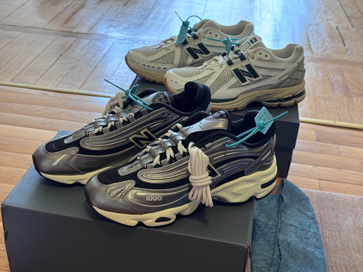 custom review-New Balance NB 1000 Устойчивый к истиранию Дышащий Низкий Топ Повседневные Беговые кроссовки Унисекс Серебристый Черный