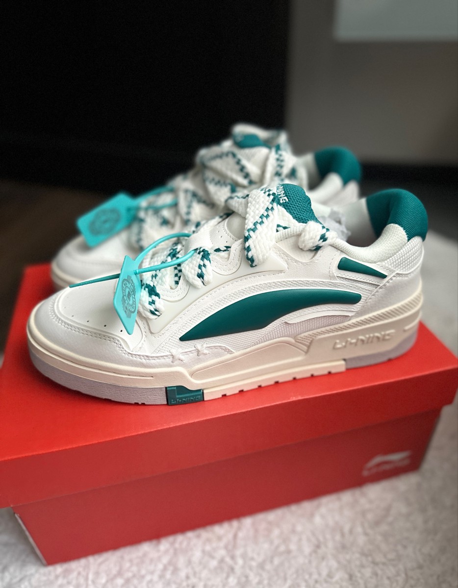 custom review-LiNing Journey V2 Slip-resistant Abrasion-resistant Lightweight Low-Top Skateboard Shoes Men's White Azure Green