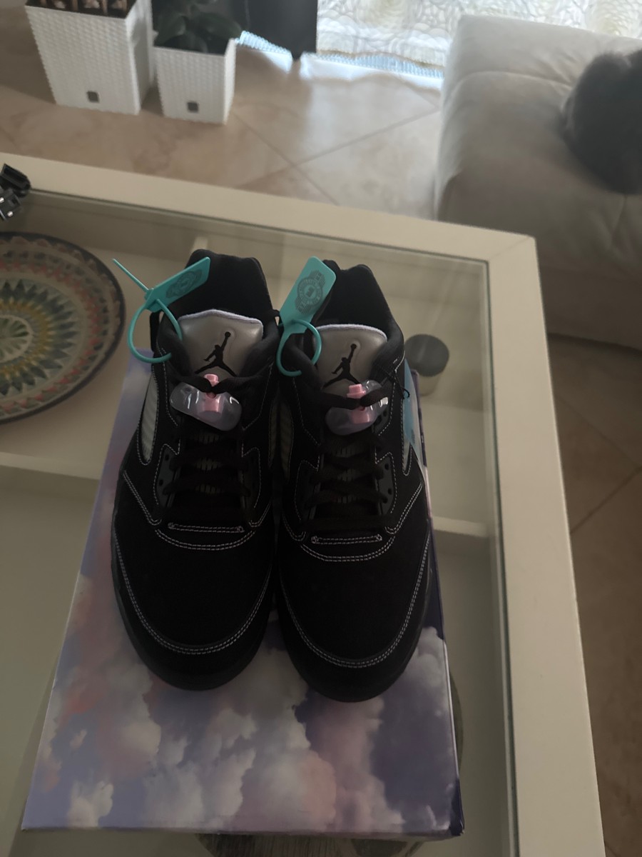 custom review-Jordan Air Джордан 5 Low 'Dongdan' Low Топ Винтажные баскетбольные кроссовки Мужской Черный Фиолетовый