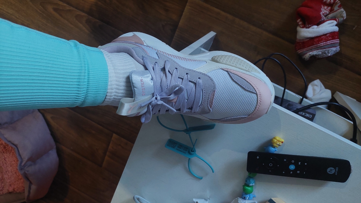 custom review-PUMA RS X Конфетный цвет Низкий Топ Casual Женский Белый Розовый Фиолетовый