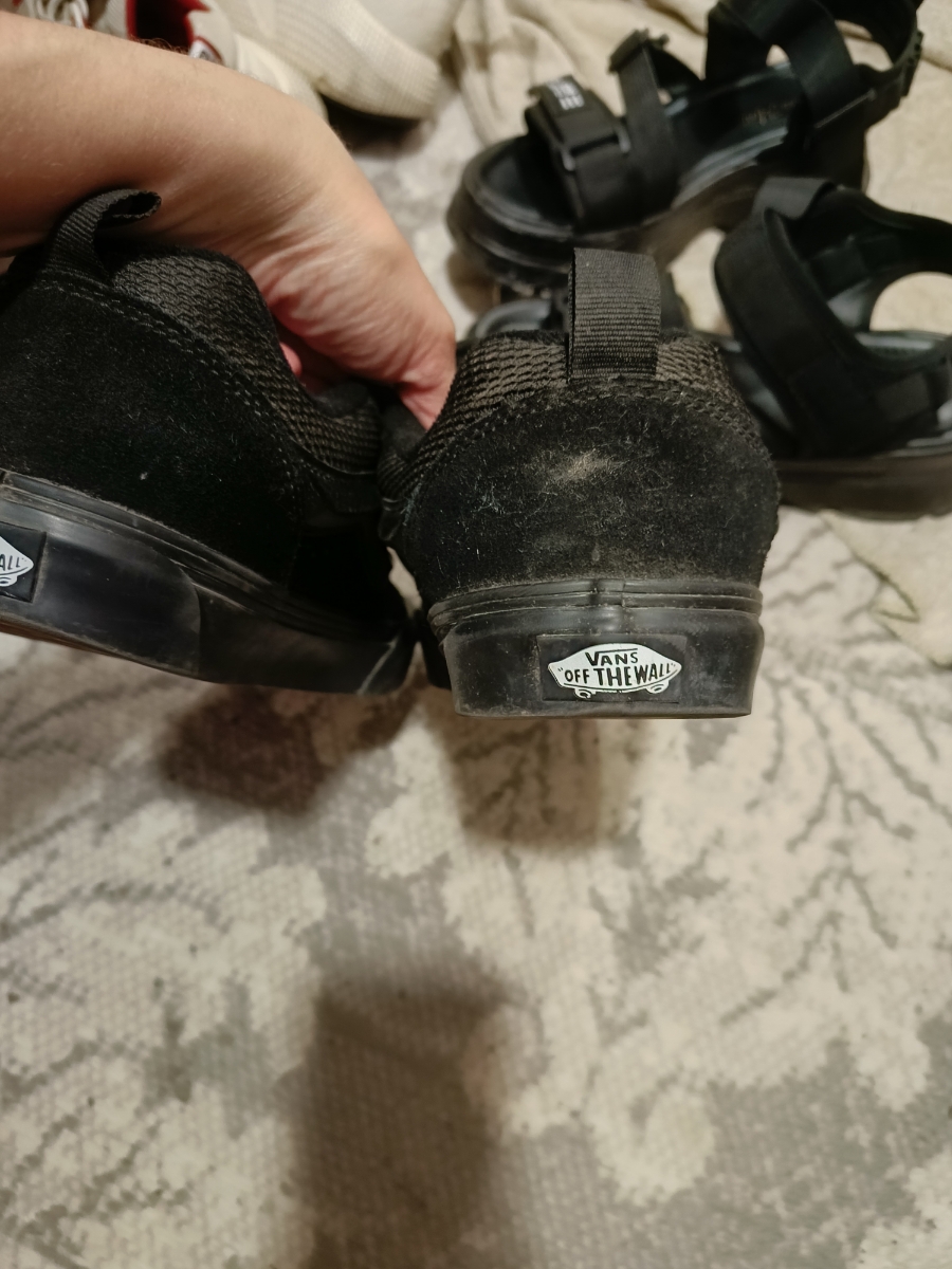 custom review-Vans Knu Skool Устойчивые к истиранию низкие скейтбордические кроссовки унисекс черные