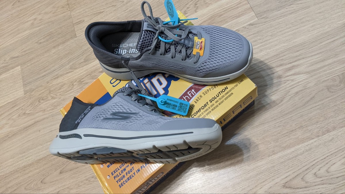 custom review-Skechers Go Walk Arch Fit Устойчивый к истиранию Низкий Топ Casual Мужской Серый