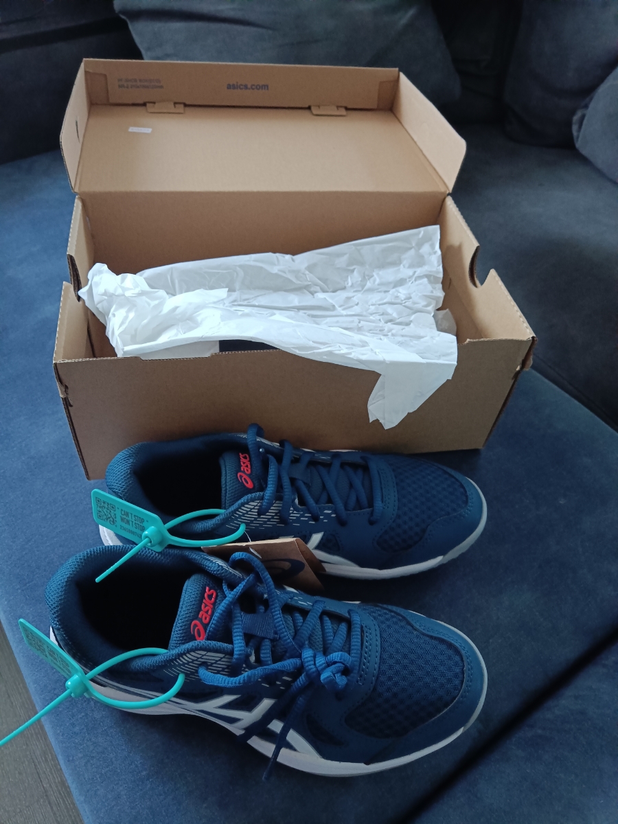 custom review-Asics Гель UPCOURT 6 Устойчивый к истиранию Низкий Топ Детские Кроссовки для Тренировок Синий Подростки