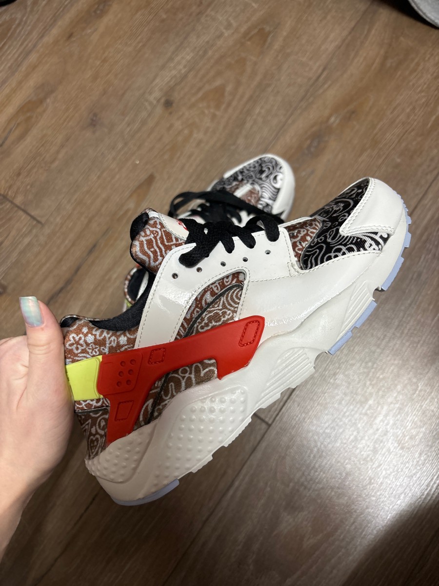 custom review-Nike Air Huarache Slip-resistant Shock Absorbers Низкие детские беговые кроссовки Белый Черный