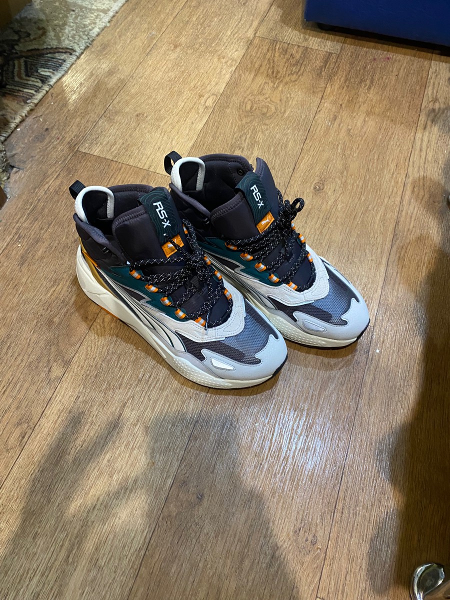 custom review-PUMA RS X Амортизация Износостойкий Высокий Топ Casual Унисекс Белый Черный Зеленый