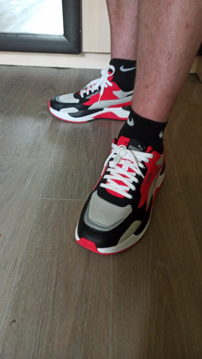 custom review-PUMA X Ray 2 Square Pack Амортизация Износостойкий Низкий Топ Casual Унисекс Серый Красный Белый