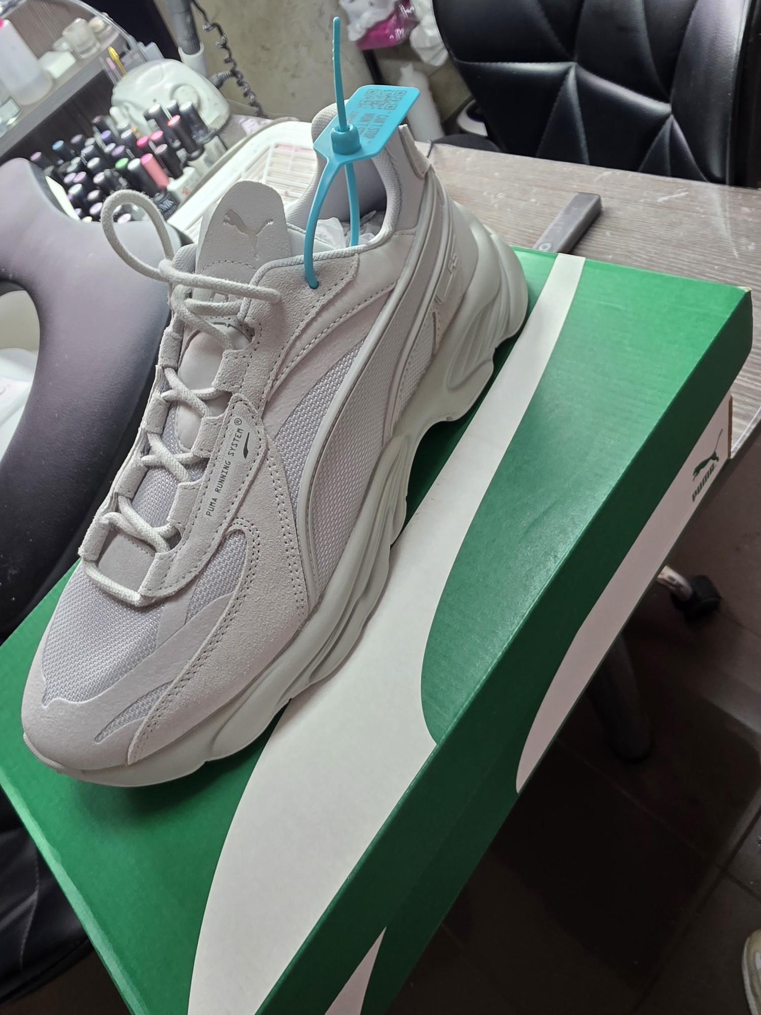 custom review-PUMA RS Connect Амортизация Устойчивый к истиранию Дышащий MID Топ Повседневная обувь Унисекс Light Серый