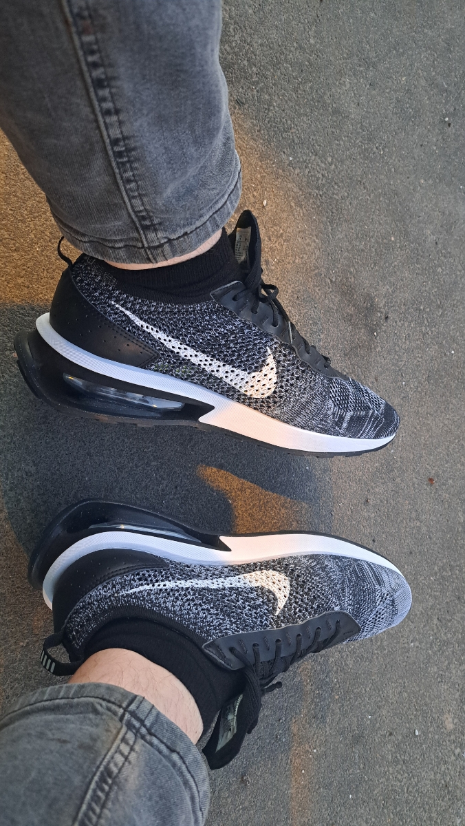 custom review-Nike Air Max Flyknit Амортизация и Дышащий Низкий Топ Повседневные Беговые Кроссовки Мужские Черный Серый Белый