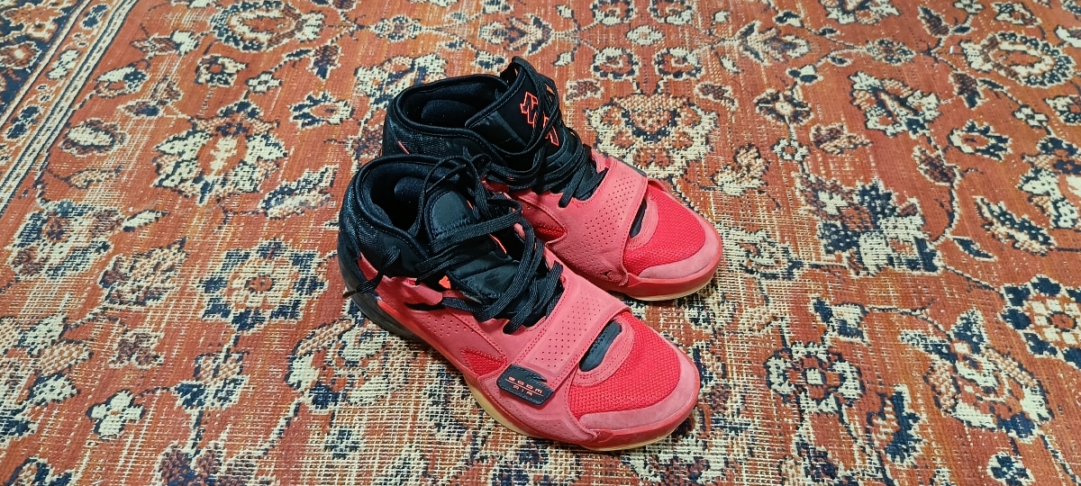 custom review-Джордан Zion 2 Zion 2 PF Амортизаторы Slip-resistant Abrasion-resistant MID Баскетбольные кроссовки Мужские Красный Черный