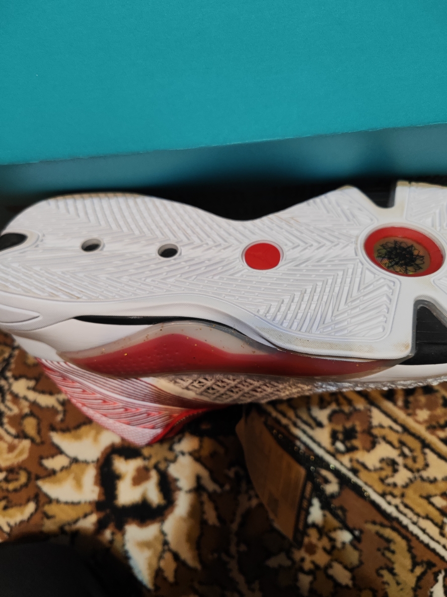 custom review-Jordan Air Джордан 38 Противоскользящие Высокие Баскетбольные Кроссовки Мужские Красные Белые Азиатская Версия