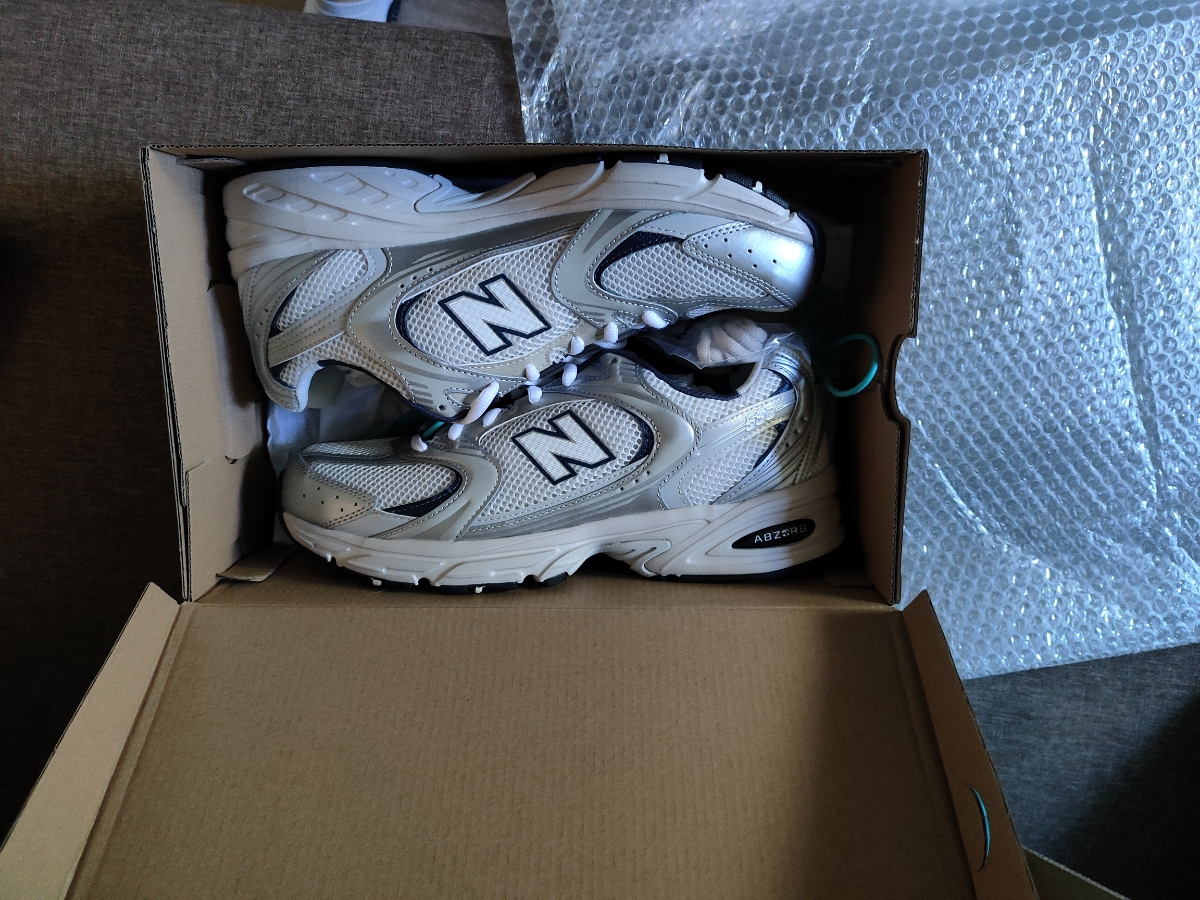 custom review-New Balance NB 530 Low Топ Беговые кроссовки Унисекс Экрю Серебряный