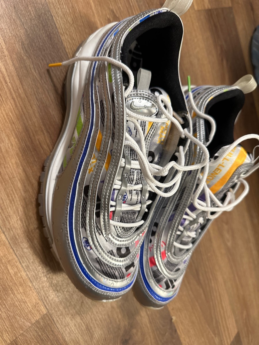 custom review-Nike Air Max 97 Low Топ Повседневные Беговые Кроссовки Унисекс Серебряный