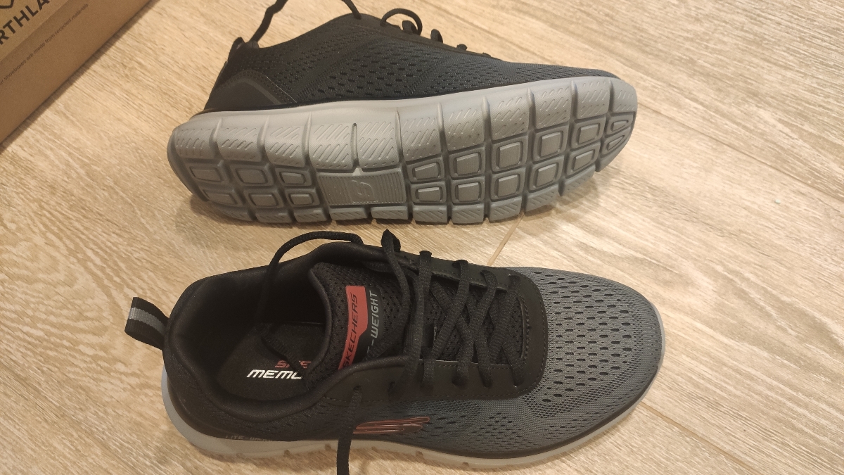 custom review-Skechers TRACK Ripkent Low Топ Кэжуал Мужской Угольный Черный