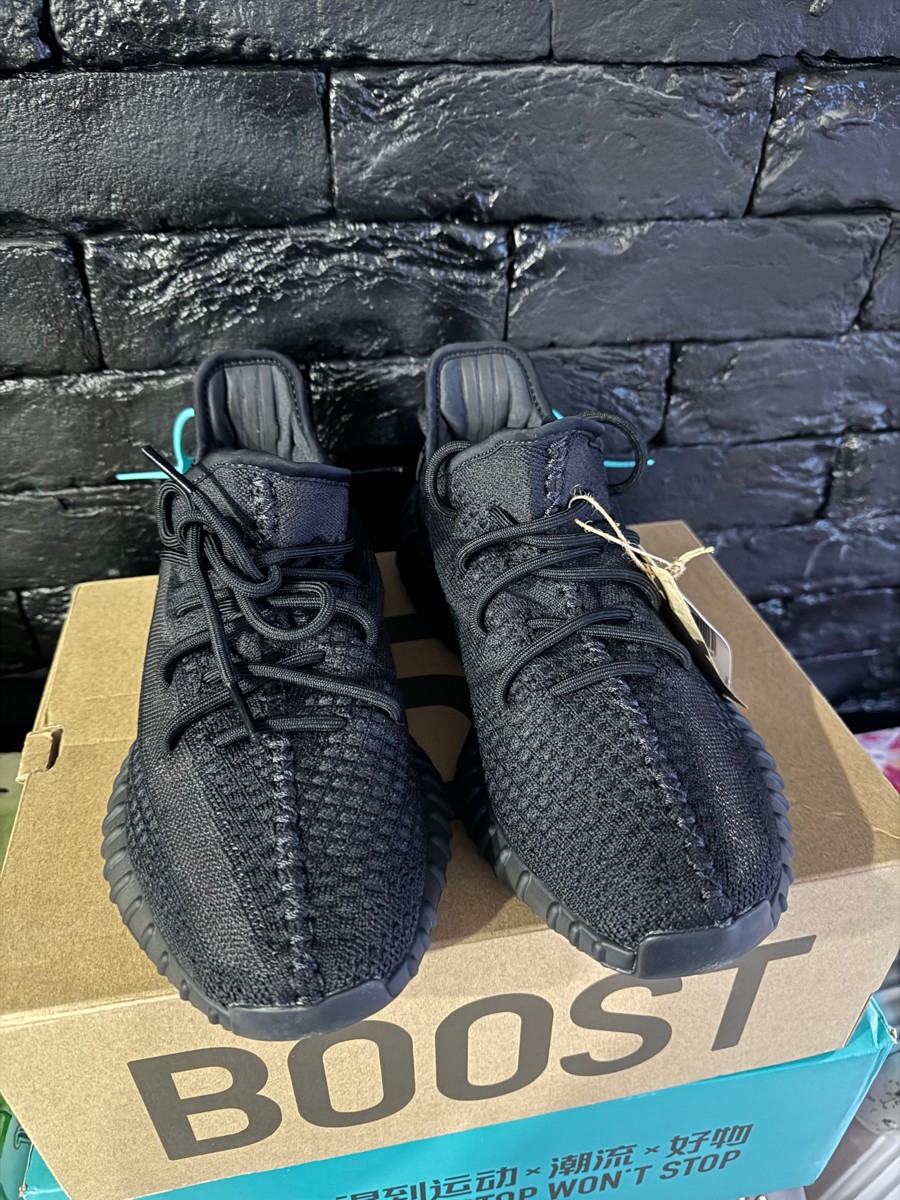 custom review-Adidas Originals Yeezy Boost 350 V2 Onyx Черный воин противоскользящий низкий топ повседневная обувь унисекс черный