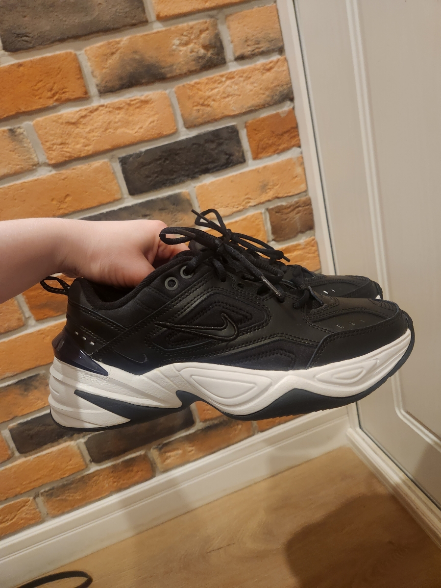 custom review-Nike M2K Tekno Черный Низкий Топ Кроссовки с Толстой Подошвой Унисекс Черный Белый