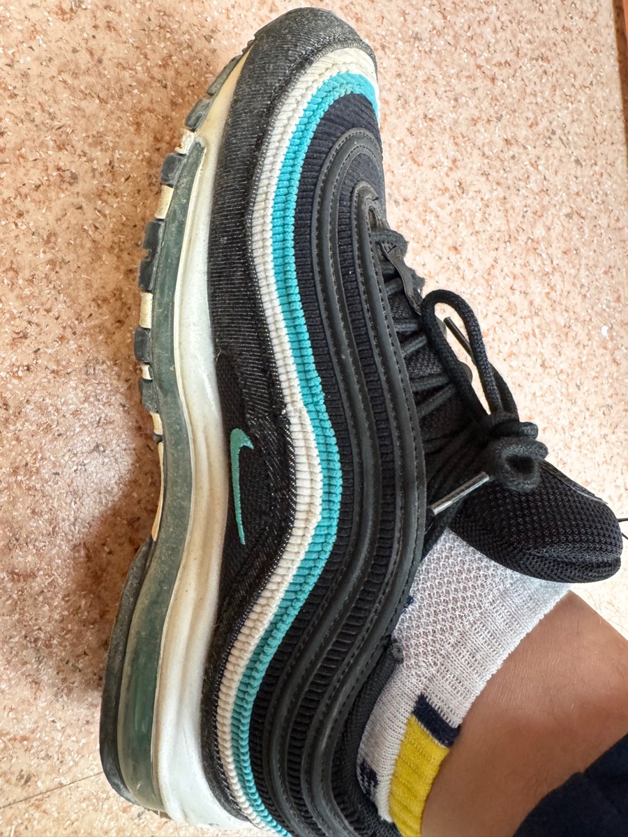 custom review-Nike Air Max 97 Устойчивый к истиранию Низкий Топ Воздушная Подушка Повседневные Беговые Кроссовки Мужские Черный Синий